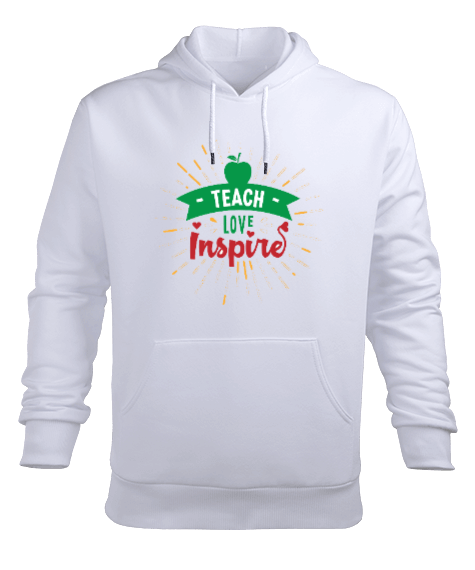 Tisho - Öğretmek gönül işidir harika öğretmen hediyesi Erkek Kapüşonlu Hoodie Sweatshirt