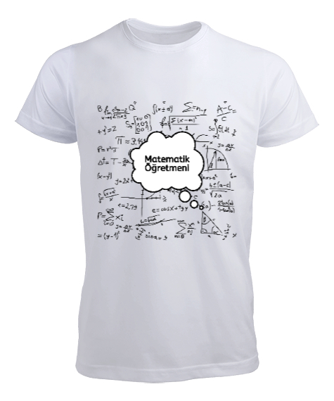 Tisho - Öğretmen günü hediyesi matematik öğretmenine hediye yaratıcı öğretmenler günü hediyeleri baloncuklu Beyaz Erkek Tişört