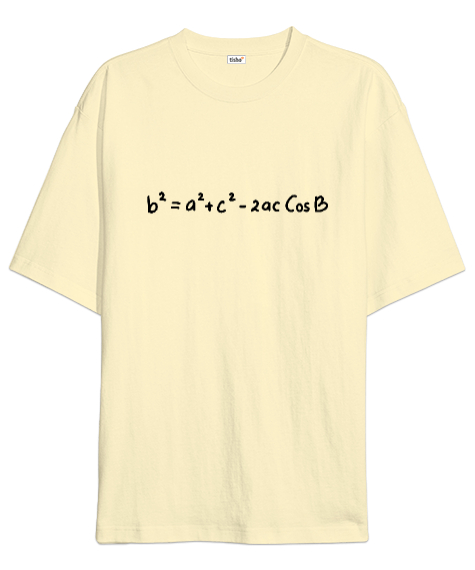 Tisho - Öğretmen günü hediyesi matematik öğretmenine hediye yaratıcı öğretmenler günü hediyeleri matematik f Krem Oversize Unisex Tişört