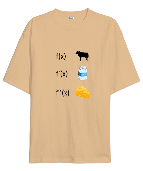 Tisho - Öğretmen günü hediyesi matematik öğretmenine hediye yaratıcı öğretmenler günü hediyeleri peynirin ev Camel Oversize Unisex Tişört