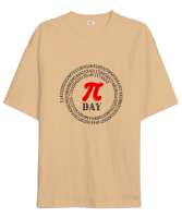 Öğretmen günü hediyesi matematik öğretmenine hediye yaratıcı öğretmenler günü hediyeleri Pi günü ve Camel Oversize Unisex Tişört - Tisho
