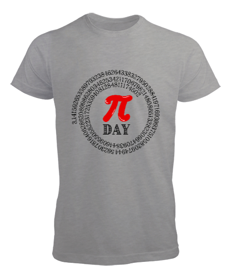Tisho - Öğretmen günü hediyesi matematik öğretmenine hediye yaratıcı öğretmenler günü hediyeleri Pi günü ve Gri Erkek Tişört