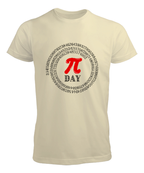 Tisho - Öğretmen günü hediyesi matematik öğretmenine hediye yaratıcı öğretmenler günü hediyeleri Pi günü ve Krem Erkek Tişört