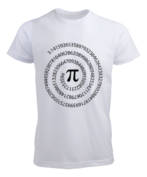 Tisho - Öğretmen günü hediyesi matematik öğretmenine hediye yaratıcı öğretmenler günü hediyeleri pi sayısı Beyaz Erkek Tişört
