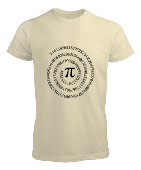 Tisho - Öğretmen günü hediyesi matematik öğretmenine hediye yaratıcı öğretmenler günü hediyeleri pi sayısı Krem Erkek Tişört