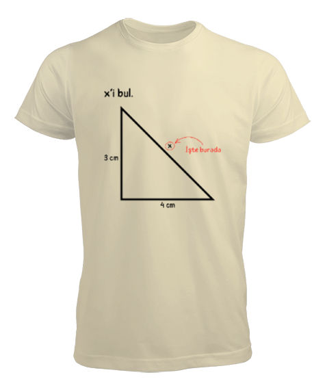 Tisho - Öğretmen günü hediyesi matematik öğretmenine hediye yaratıcı öğretmenler günü hediyeleri xi bul özel Krem Erkek Tişört