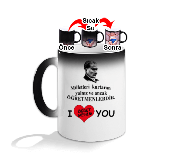 Tisho - Öğretmenim I Love Sihirli Kupa Bardak