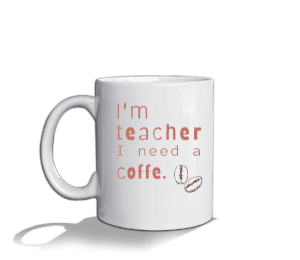 Tisho - Öğretmenler için harika kahve hediyesi Beyaz Kupa Bardak