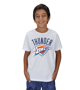 Tisho - Oklohoma City Thunder Çocuk Beyaz T-Shirt Çocuk Unisex