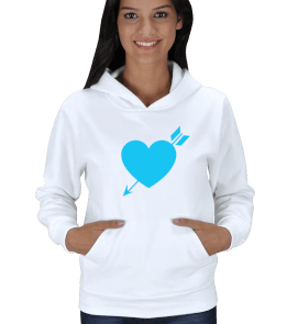 Oklu Kalp Kadın Kapşonlu - Tisho