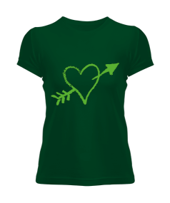oklu kalp kadın tshirt Kadın Tişört - Tisho