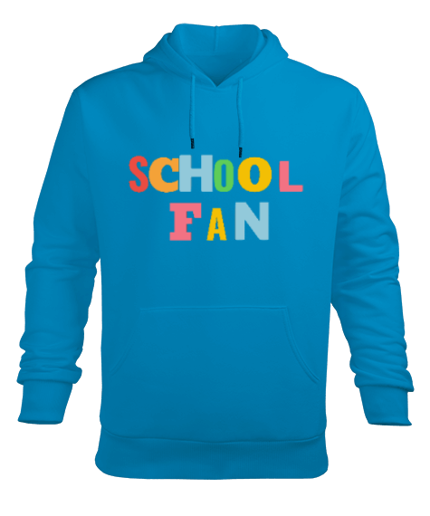 Tisho - Okul fanı renkli komik Erkek Kapüşonlu Hoodie Sweatshirt