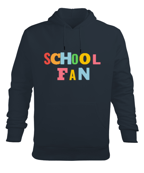 Okul fanı renkli komik Erkek Kapüşonlu Hoodie Sweatshirt