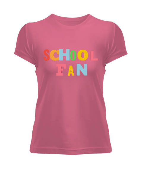 Tisho - Okul fanı renkli komik Kadın Tişört