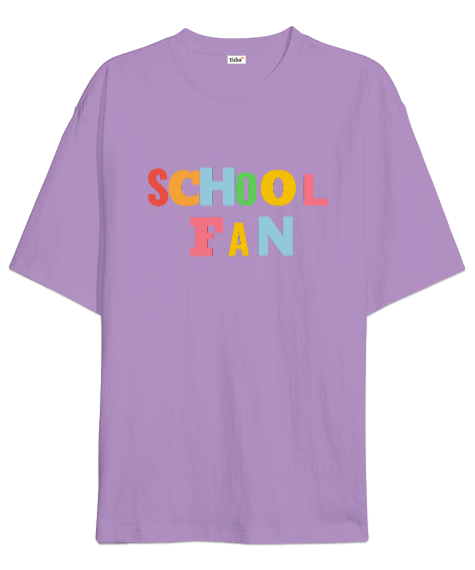 Tisho - Okul fanı renkli komik Oversize Unisex Tişört