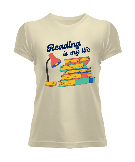Tisho - Okumak benim hayatım kitaplar ve ışık Kadın Tişört