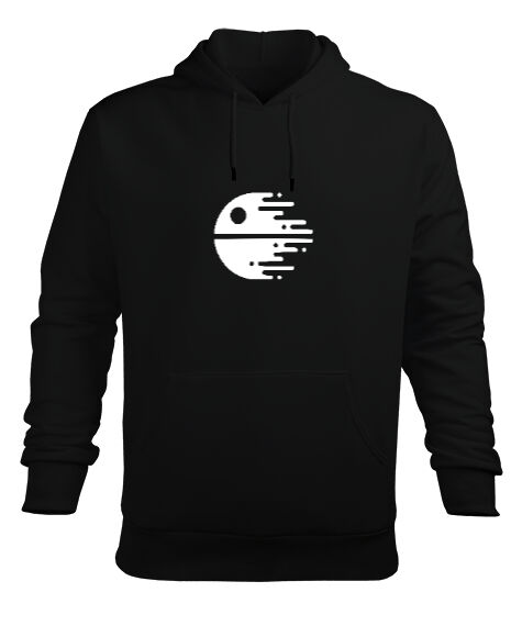 Tisho - Ölüm Yıldızı Siyah Erkek Kapüşonlu Hoodie Sweatshirt