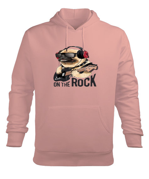 Tisho - On the rock bulldog baskılı Yavru Ağzı Erkek Kapüşonlu Hoodie Sweatshirt