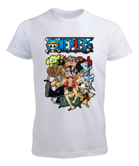 Tisho - One Piece Family Beyaz Erkek Tişört