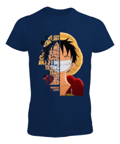 Tisho - One Piece Monkey D. Luffy Anime Tasarım Baskılı Erkek Tişört