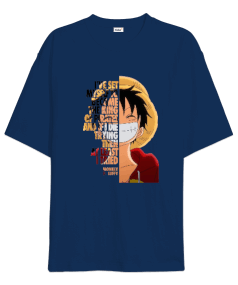 Tisho - One Piece Monkey D. Luffy Anime Tasarım Baskılı Oversize Unisex Tişört