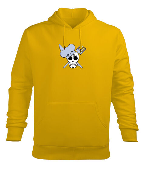 Tisho - One Piece : Sanji Sarı Erkek Kapüşonlu Hoodie Sweatshirt