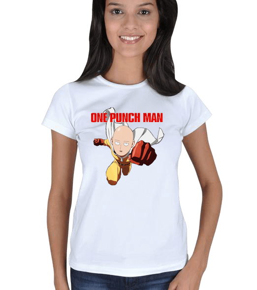 Tisho - One Punch Man Saitama Punch Kadın Tişört