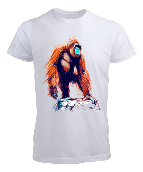 Tisho - Orangutan Beyaz Erkek Tişört