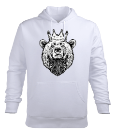 Tisho - Ormanın kralı ayı Erkek Kapüşonlu Hoodie Sweatshirt