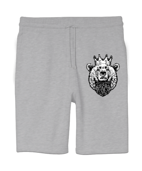 Tisho - Ormanların gerçek kralı güçlü ayı fitness motivasyon Unisex Sweatshirt Şort Regular Fit