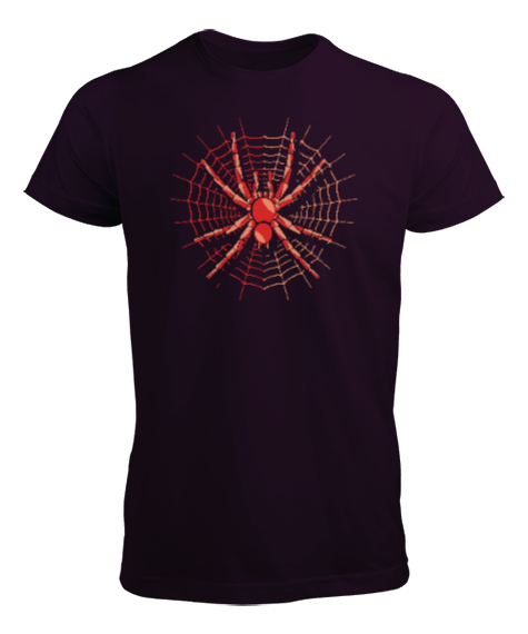 Tisho - Örümcek - Spider Koyu Mor Erkek Tişört