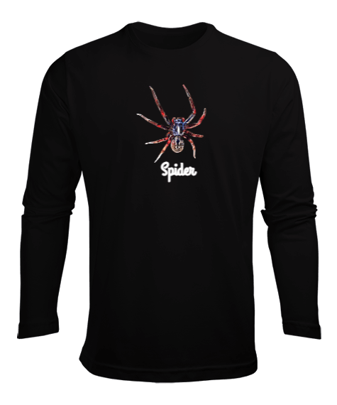 Tisho - Örümcek Tasarımlı Erkek Uzun Kol Yazlık Tişört