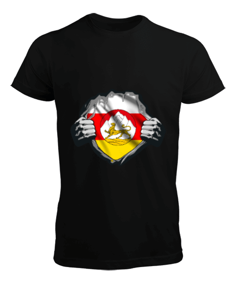 Osetya,Kuzey Osetya Bayrağı,Kuzey Osetya logosu. Erkek Tişört