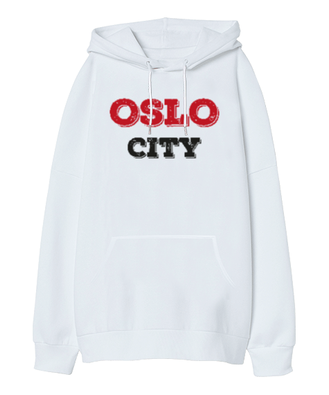 Tisho - Oslo City Oversize Unisex Kapüşonlu Sweatshirt