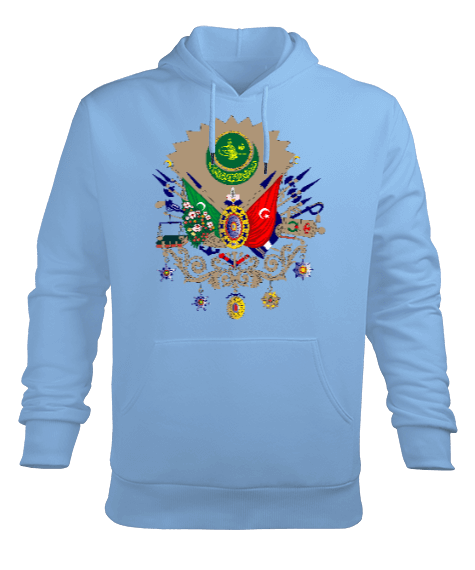 Tisho - Osmanlı Arma Erkek Kapüşonlu Hoodie Sweatshirt