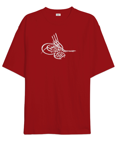 Tisho - Osmanlı Kırmızı Oversize Unisex Tişört