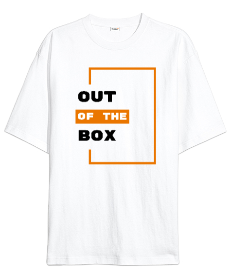 Tisho - Out Of The Box Blu V2 Beyaz Oversize Unisex Tişört