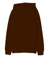 Oversize Unisex Kapüşonlu Sweatshirt Bordo