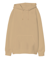 Oversize Unisex Kapüşonlu Sweatshirt Camel