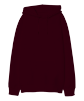 Oversize Unisex Kapüşonlu Sweatshirt Kahverengi