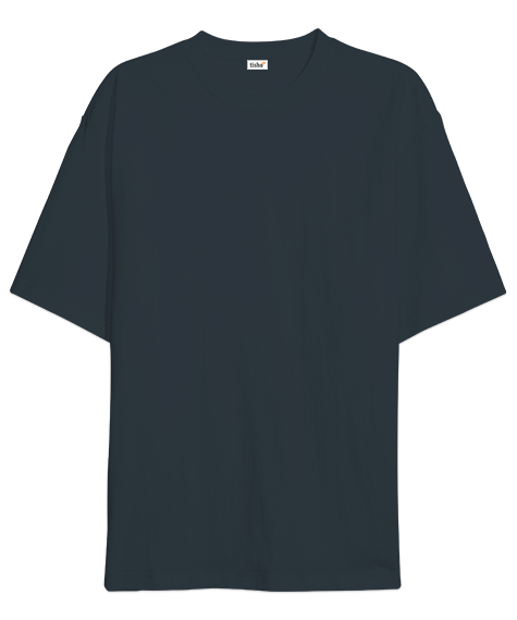 Oversize Unisex Tişört Füme %100 Pamuk - Tisho