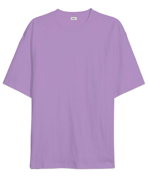 Oversize Unisex Tişört Lila %100 Pamuk - Tisho