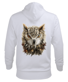 Owl Erkek Kapüşonlu Hoodie Sweatshirt - Thumbnail
