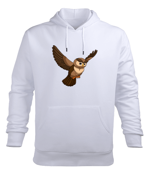 Tisho - Owl Model 3 Erkek Kapüşonlu Hoodie Sweatshirt