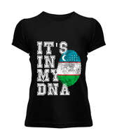 Özbekistan,Ozbekiston,uzbekistan,Özbekistan Bayrağı,Özbekistan logosu,uzbekistan flag. Siyah Kadın Tişört - Tisho