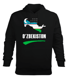 Özbekistan,uzbekistan,Ozbekiston,Özbekistan Bayrağı,Özbekistan logosu,uzbekistan flag. Erkek Kapüşonlu Hoodie Sweatshirt - Tisho