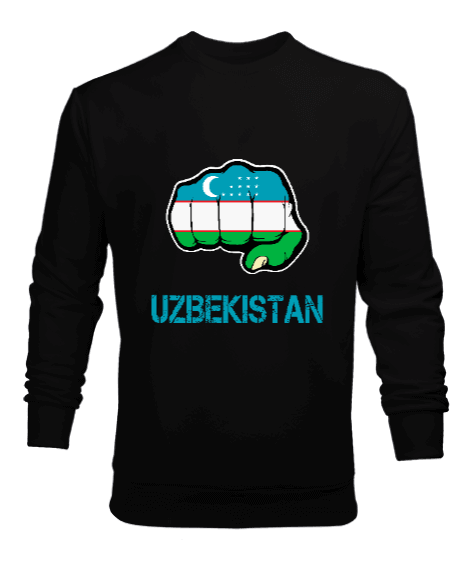 Tisho - Özbekistan,uzbekistan,Ozbekiston,Özbekistan Bayrağı,Özbekistan logosu,uzbekistan flag. Erkek Sweatshirt