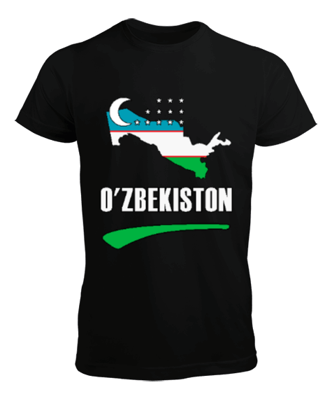 Tisho - Özbekistan,uzbekistan,Ozbekiston,Özbekistan Bayrağı,Özbekistan logosu,uzbekistan flag. Erkek Tişört