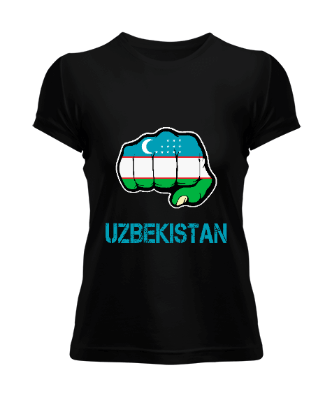 Özbekistan,uzbekistan,Ozbekiston,Özbekistan Bayrağı,Özbekistan logosu,uzbekistan flag. Kadın Tişört - Tisho