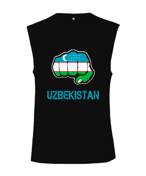 Tisho - Özbekistan,uzbekistan,Ozbekiston,Özbekistan Bayrağı,Özbekistan logosu,uzbekistan flag. Kesik Kol Unisex Tişört